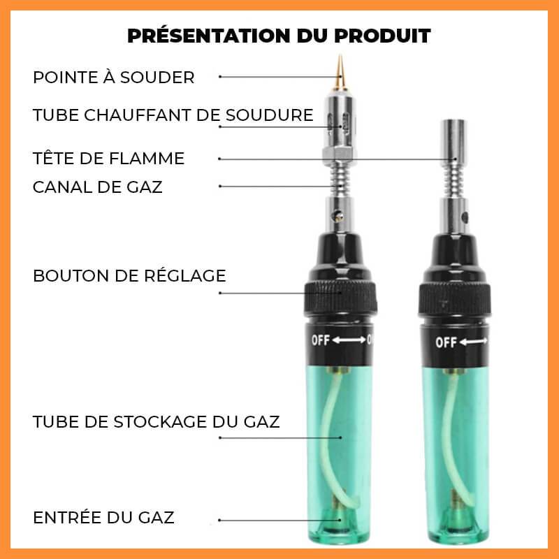 Fer à souder portable 4 en 1 à gaz