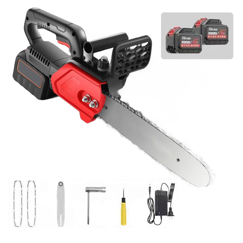 Tronçonneuse sans fil lithium-ion avec moteur puissant pour jardinage et coupe de bois