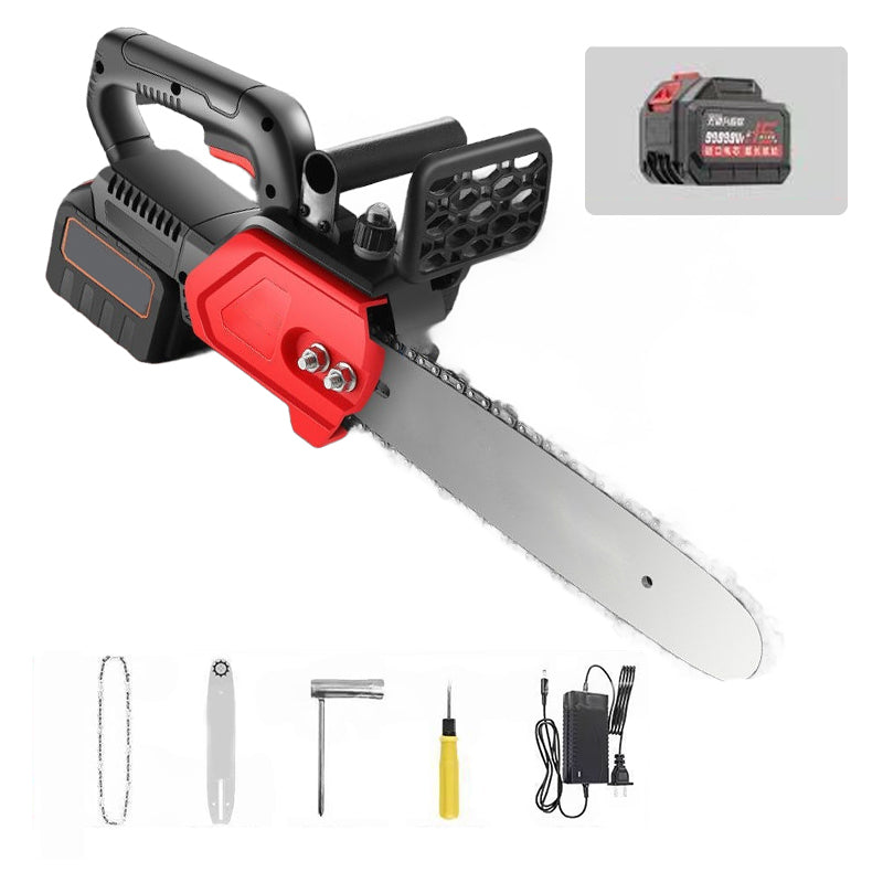 Tronçonneuse sans fil lithium-ion avec moteur puissant pour jardinage et coupe de bois