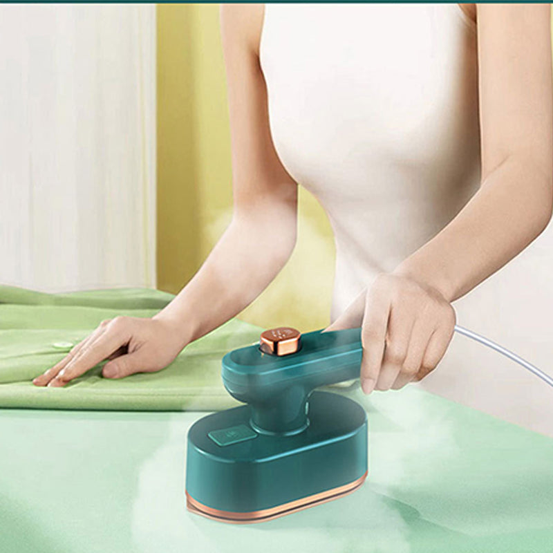 Mini fer à vapeur portable avec semelle en titane et poignée rotative