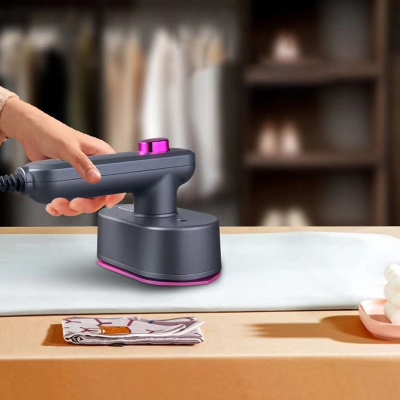 Mini fer à vapeur portable avec semelle en titane et poignée rotative