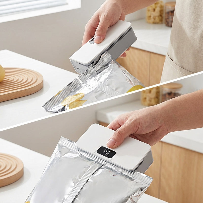 Mini scelleuse 2 en 1 rechargeable USB-C avec cutter intégré