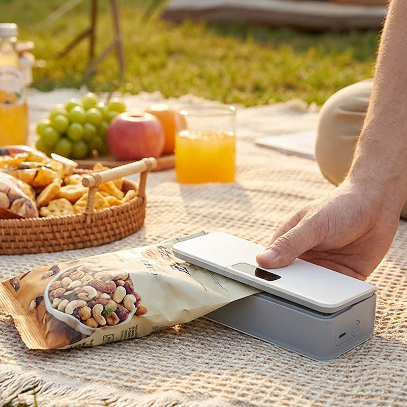 Mini scelleuse 2 en 1 rechargeable USB-C avec cutter intégré