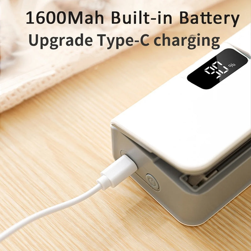 Mini scelleuse 2 en 1 rechargeable USB-C avec cutter intégré