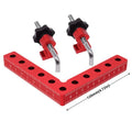 Kit équerres de positionnement 90° avec serre-joints pour menuiserie
