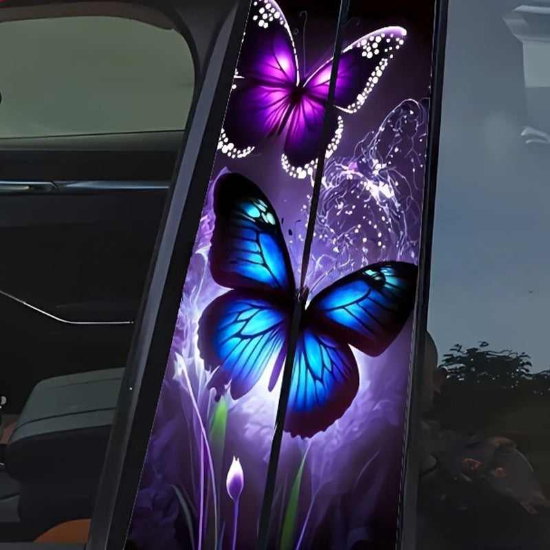 Autocollants décoratifs pour montants B de voiture universels