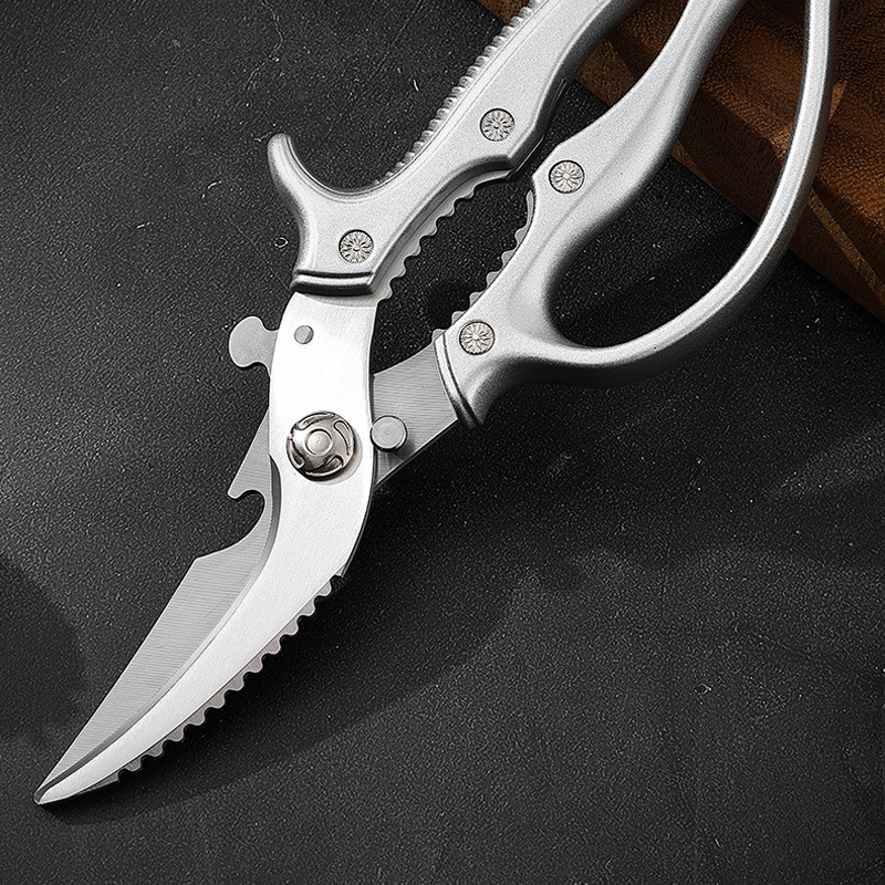 Ciseaux de cuisine multifonctions avec écailleur, casse-noix et ouvre-bouteille