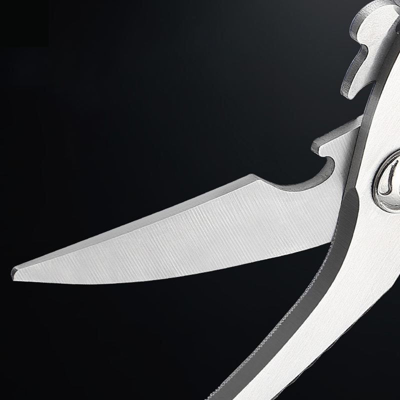 Ciseaux de cuisine multifonctions avec écailleur, casse-noix et ouvre-bouteille