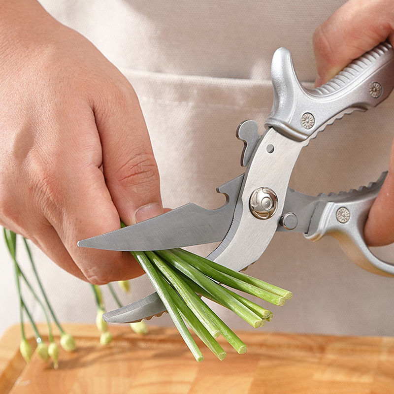 Ciseaux de cuisine multifonctions avec écailleur, casse-noix et ouvre-bouteille