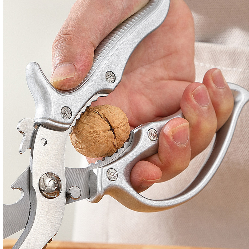 Ciseaux de cuisine multifonctions avec écailleur, casse-noix et ouvre-bouteille