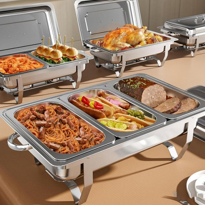 Chafing dish en acier inoxydable pour buffet avec maintien au chaud