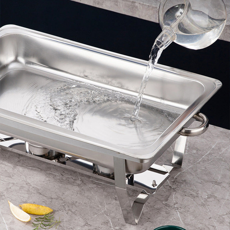 Chafing dish en acier inoxydable pour buffet avec maintien au chaud
