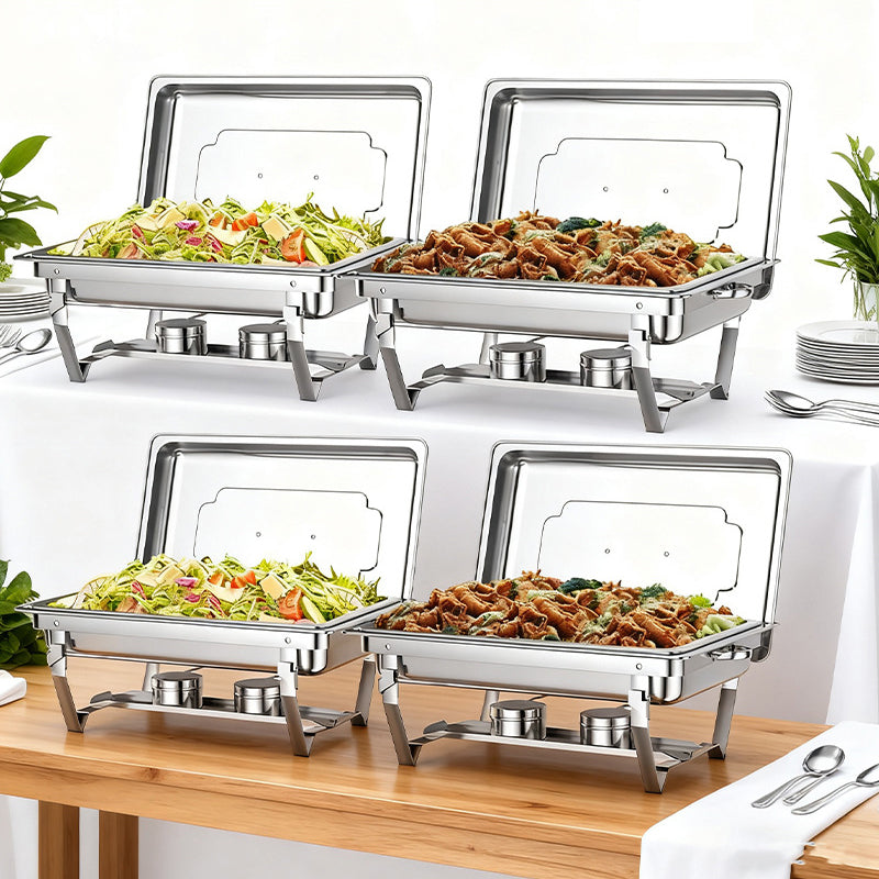 Chafing dish en acier inoxydable pour buffet avec maintien au chaud