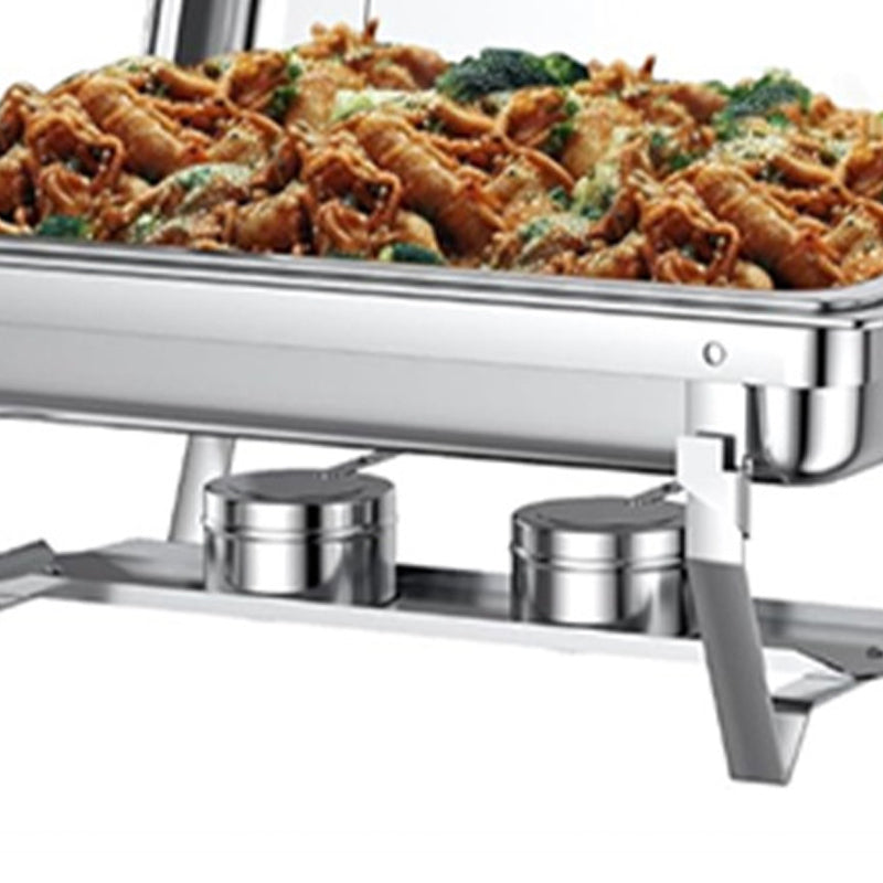 Chafing dish en acier inoxydable pour buffet avec maintien au chaud