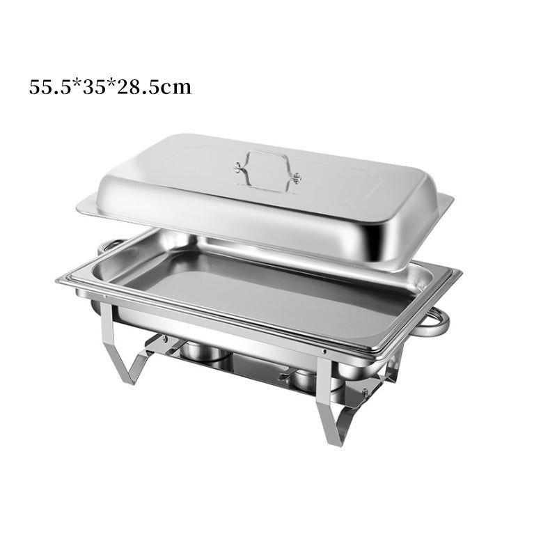 Chafing dish en acier inoxydable pour buffet avec maintien au chaud