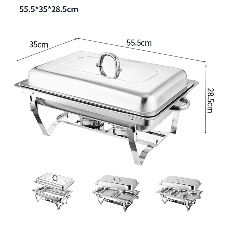 Chafing dish en acier inoxydable pour buffet avec maintien au chaud