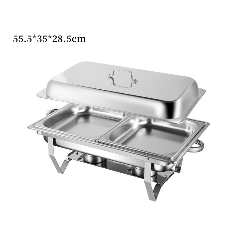 Chafing dish en acier inoxydable pour buffet avec maintien au chaud