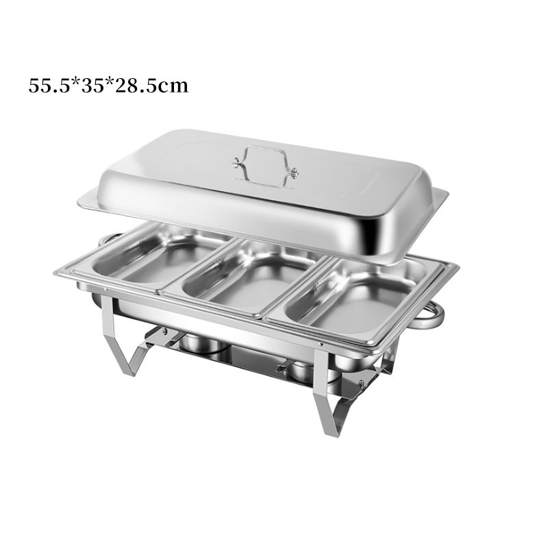 Chafing dish en acier inoxydable pour buffet avec maintien au chaud